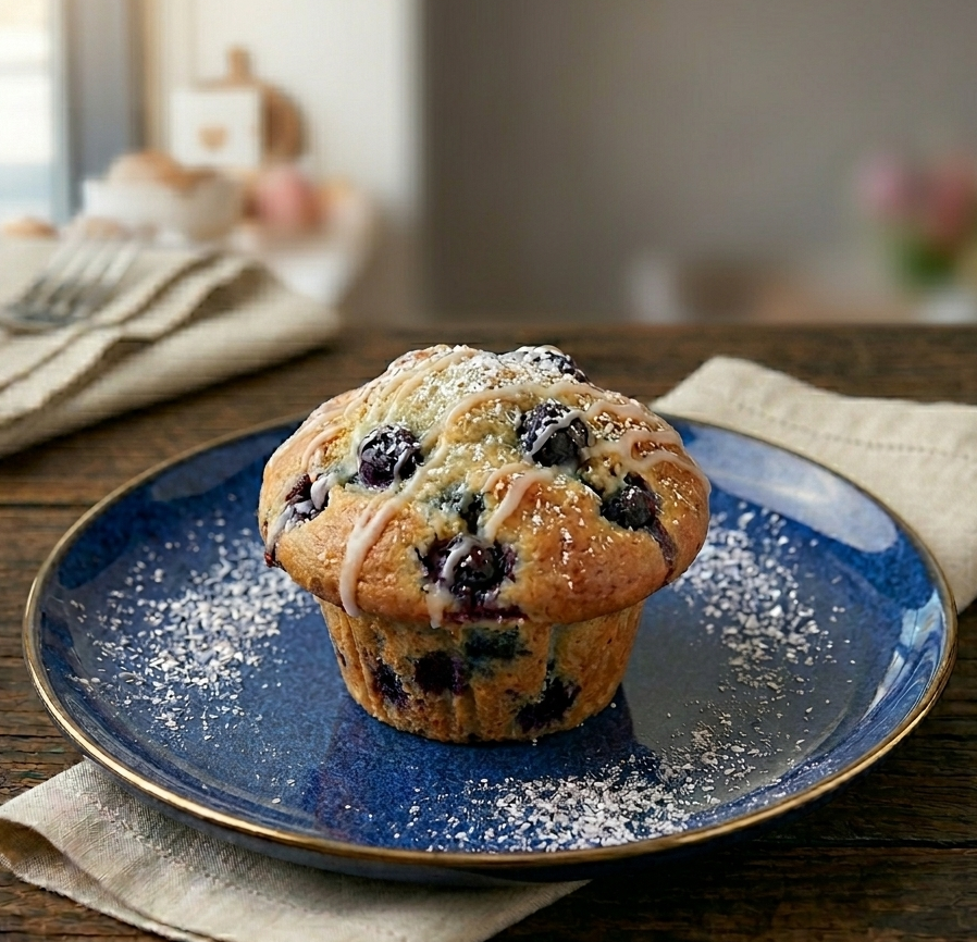 Gluten-og melkefri blåbærsmuffin
