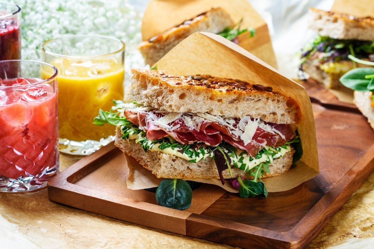 Focaccia med spekeskinke